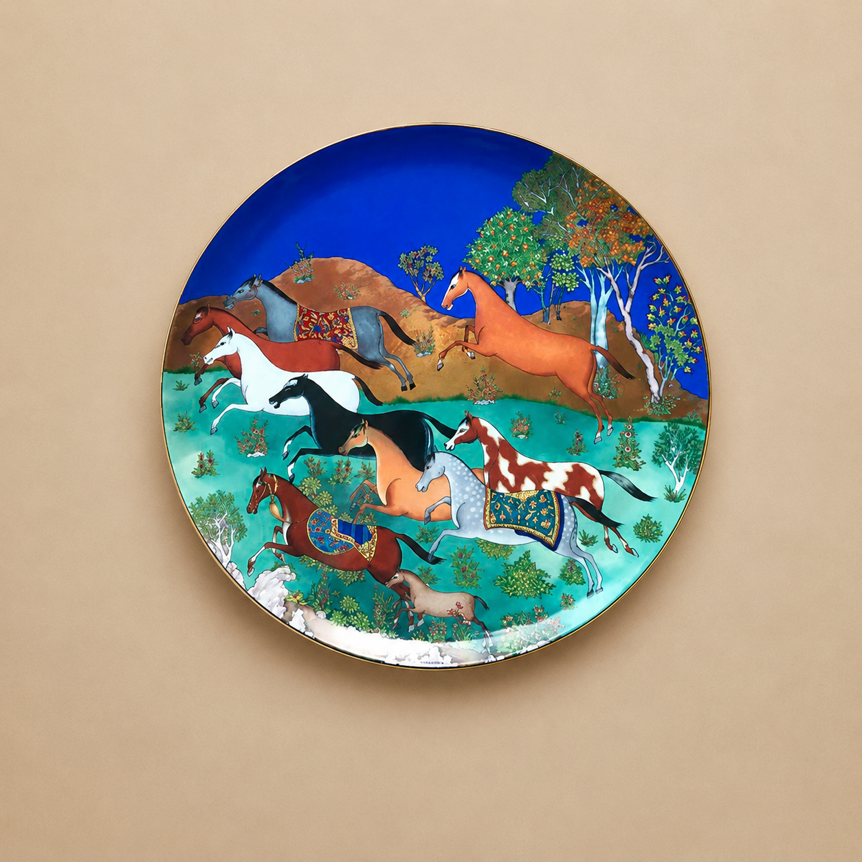 PLATO DE TORTA CHEVAL D'ORIENT HERMÈS