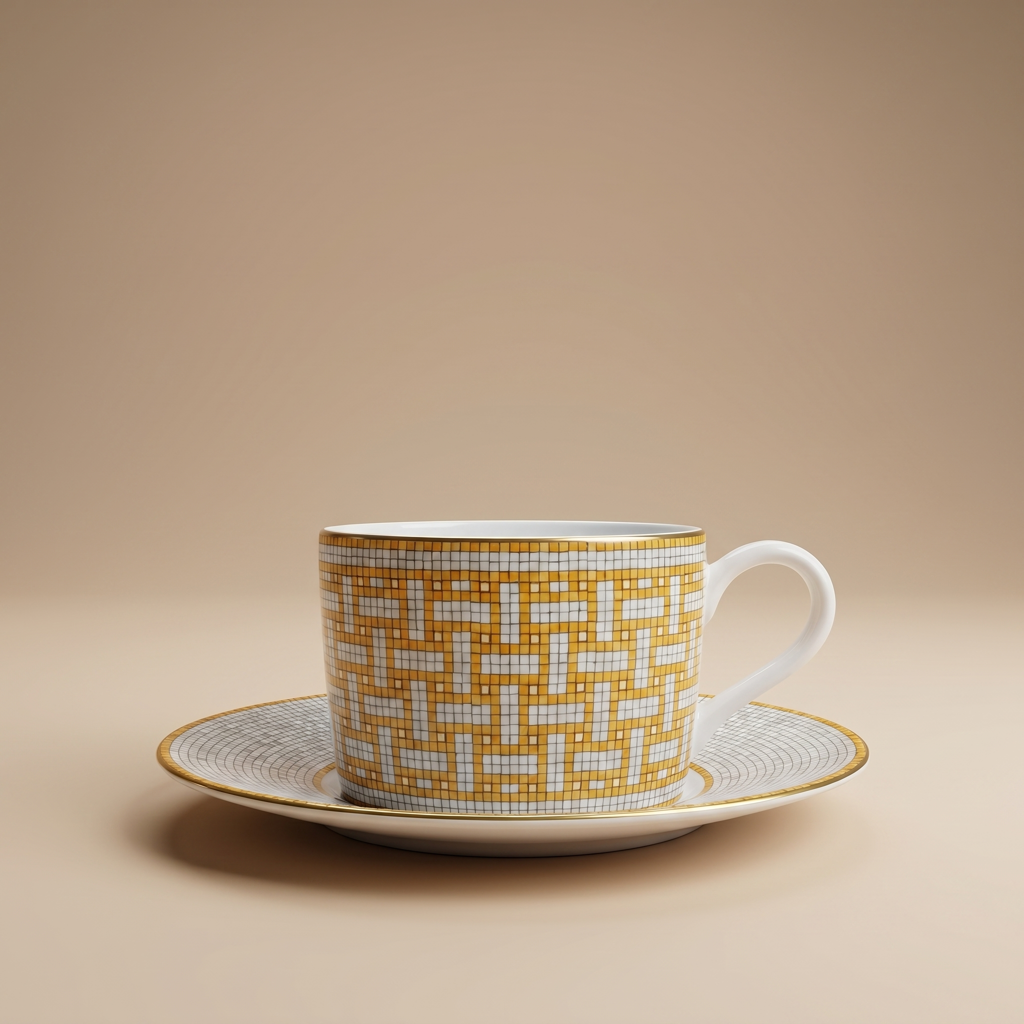 TAZA PARA TÉ CON PLATILLO MOSAIQUE AU 24 HERMÈS