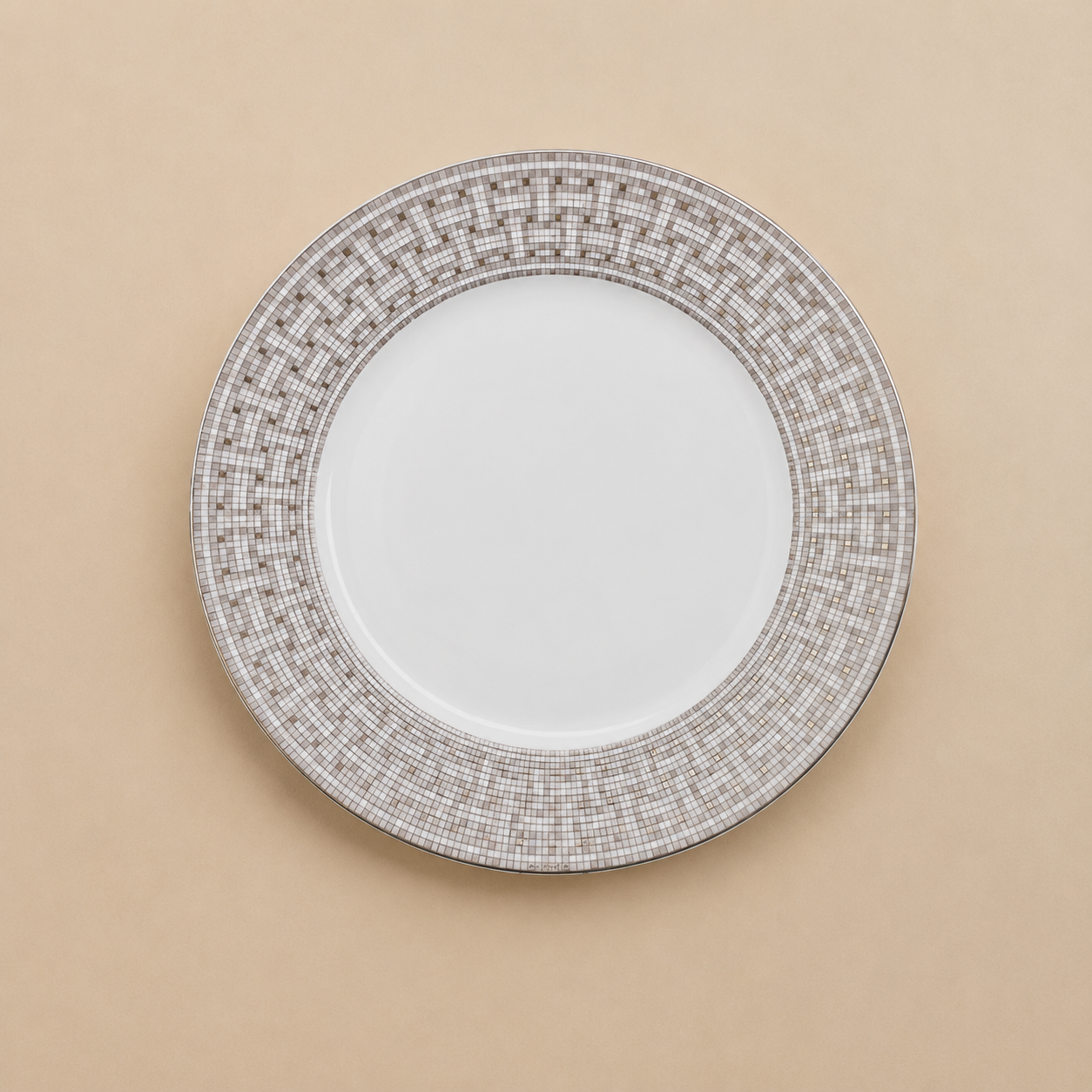 PLATO DE FONDO MOSAIQUE AU 24 PLATINUM HERMÈS