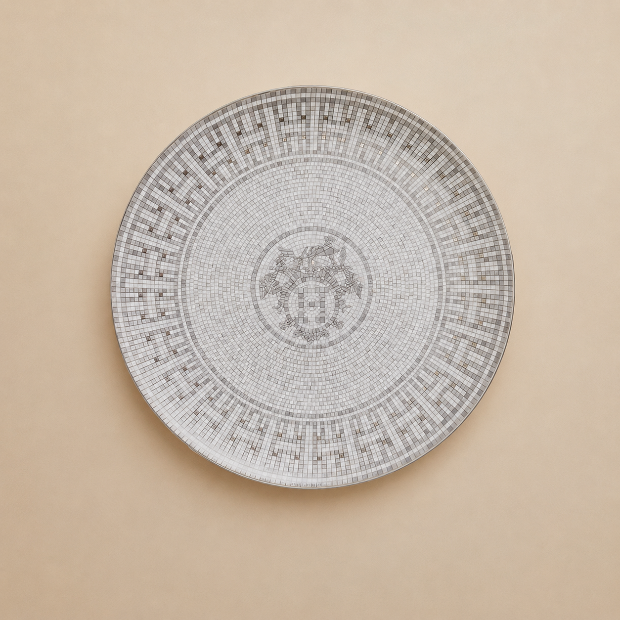 PLATO DE POSTRE MOSAIQUE AU 24 PLATINUM HERMÈS