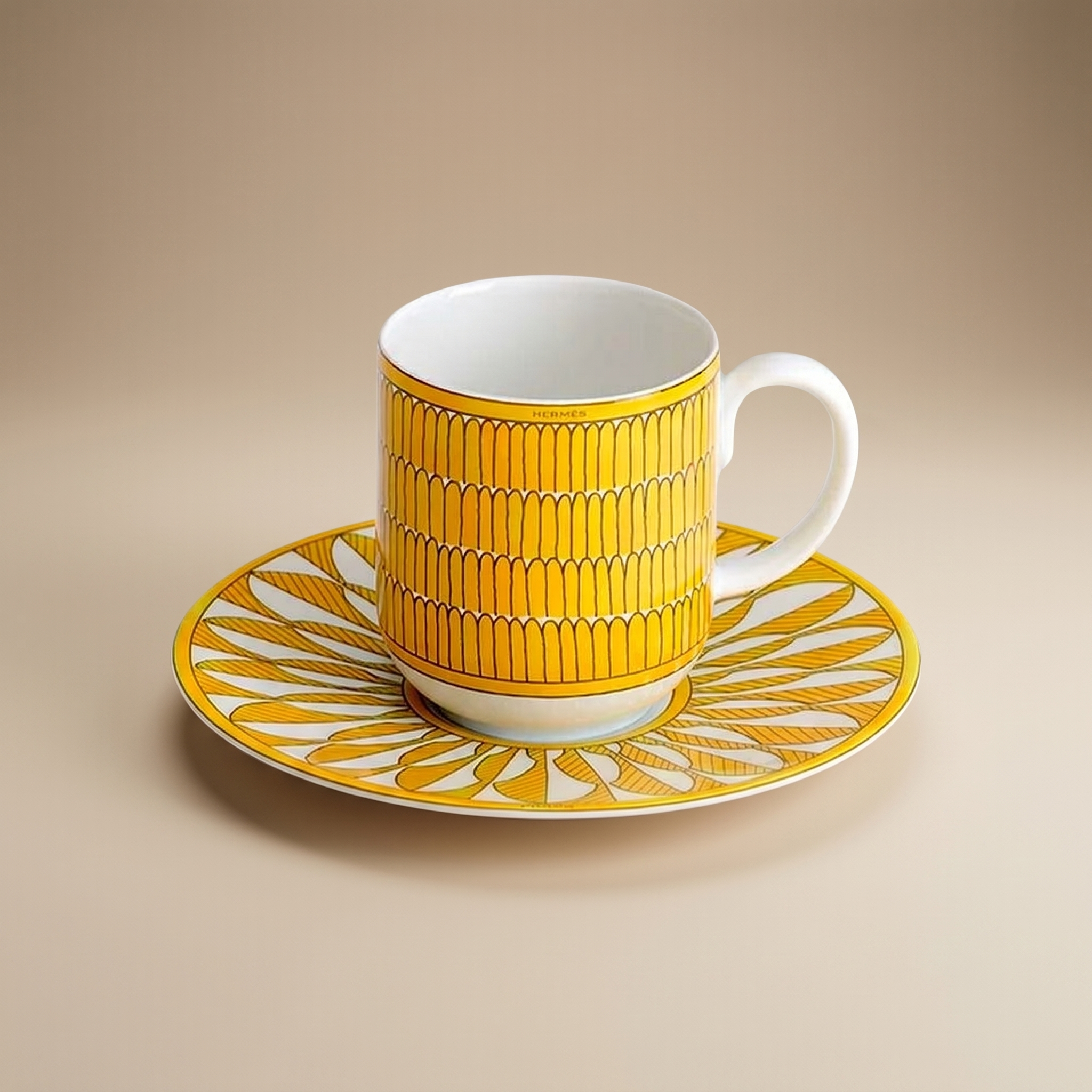 TAZA PARA ESPRESSO CON PLATILLO SOLEIL D'HERMÈS