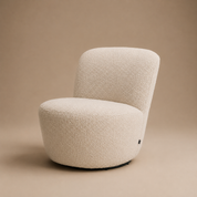 BUTACA GIRATORIA DORIA - BOUCLE CREAM