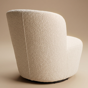 BUTACA GIRATORIA DORIA - BOUCLE CREAM