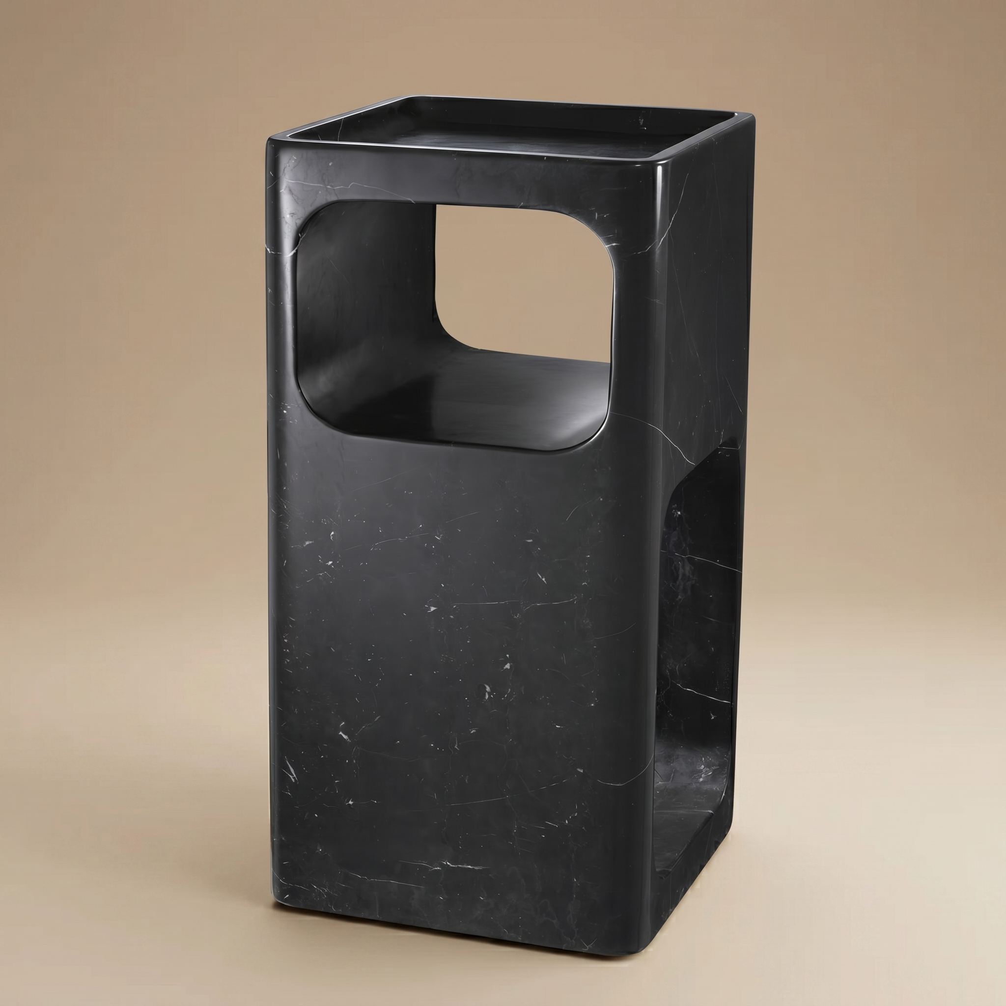 SIDE TABLE ALDER - MÁRMOL NEGRO