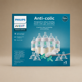 SET DE REGALO PARA RECIÉN NACIDO PHILIPS AVENT ANTI-COLIC CON BIBERÓN Y VÁLVULA AIRFREE - 18 PIEZAS
