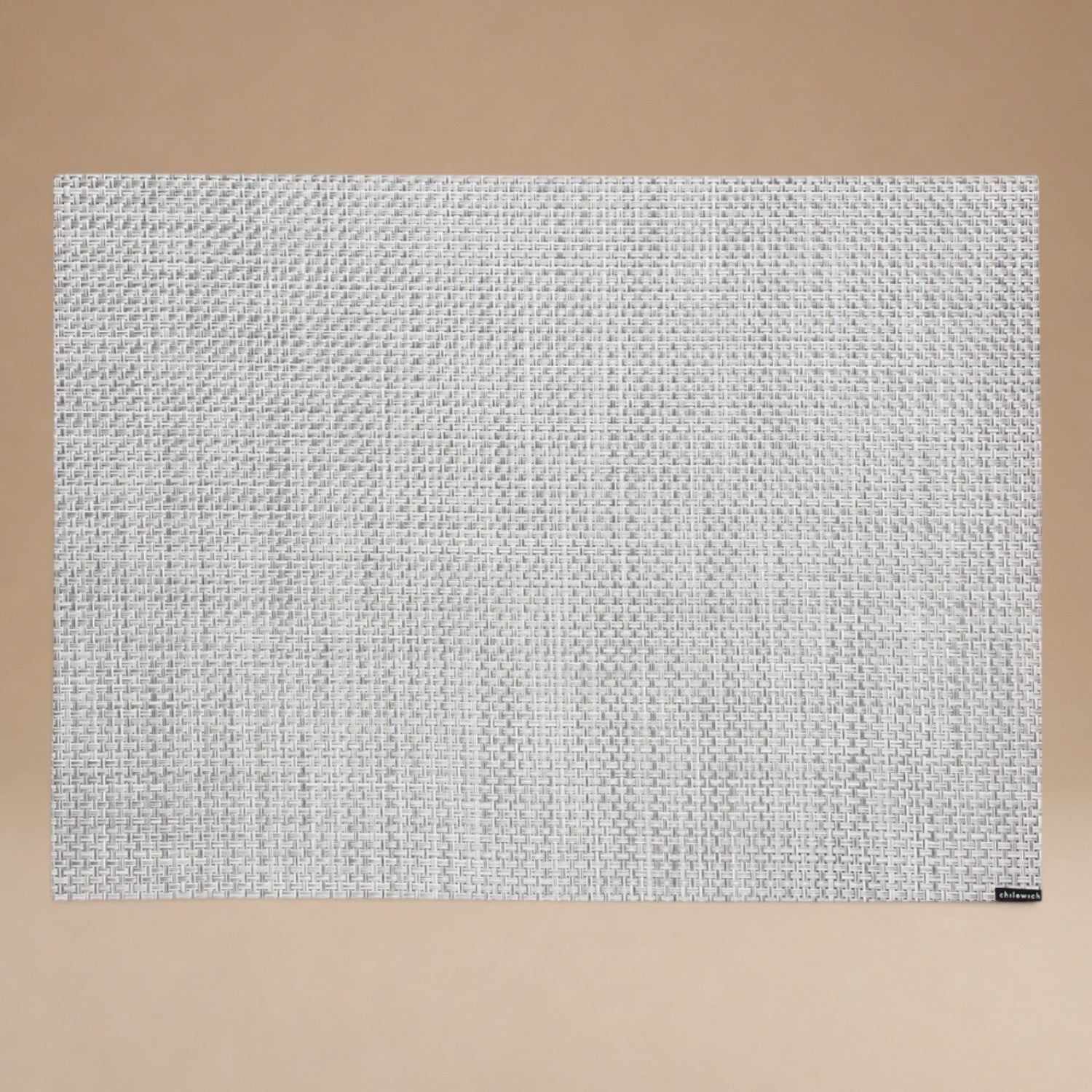 Individual Basketweave White Silver