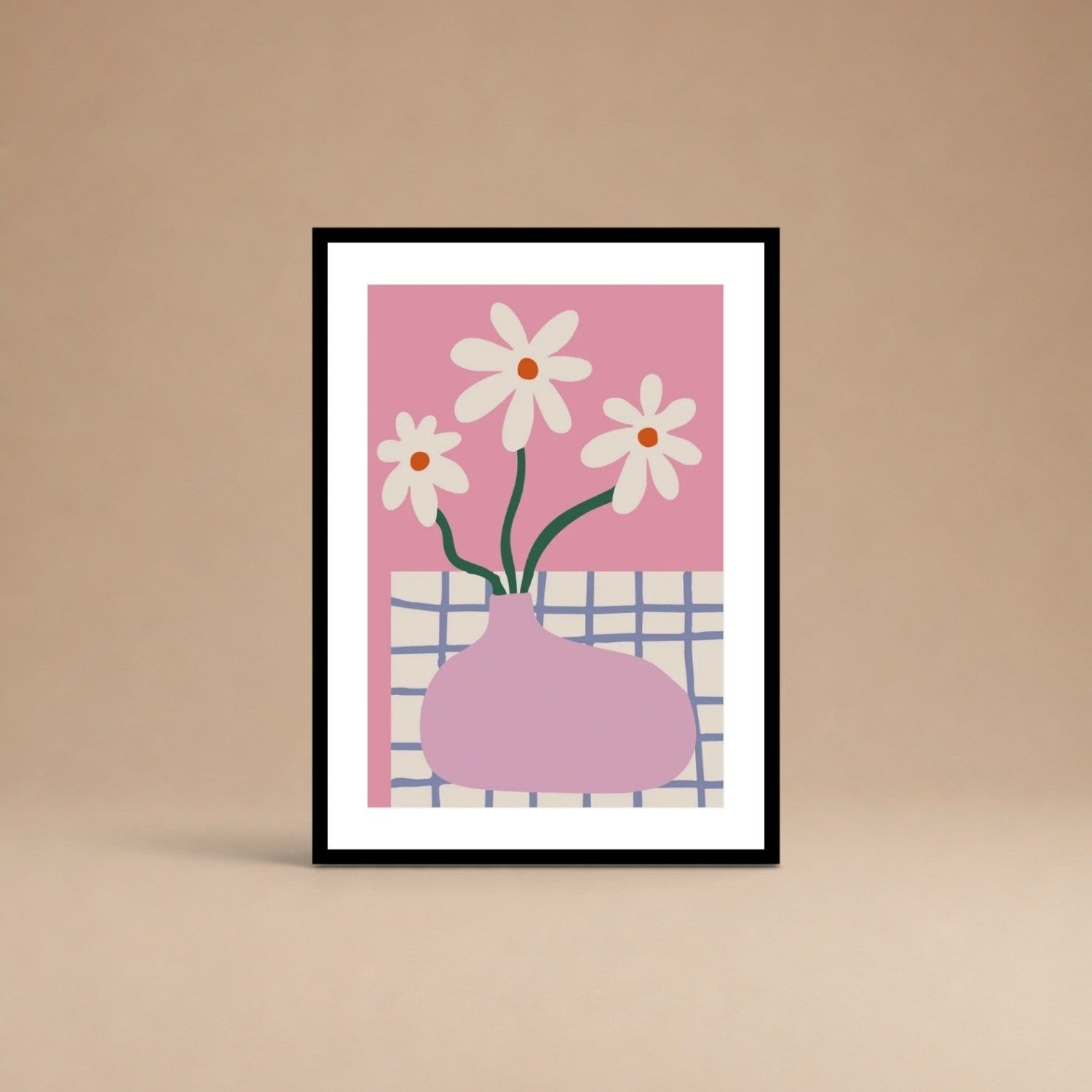 Cuadro Flores Retro