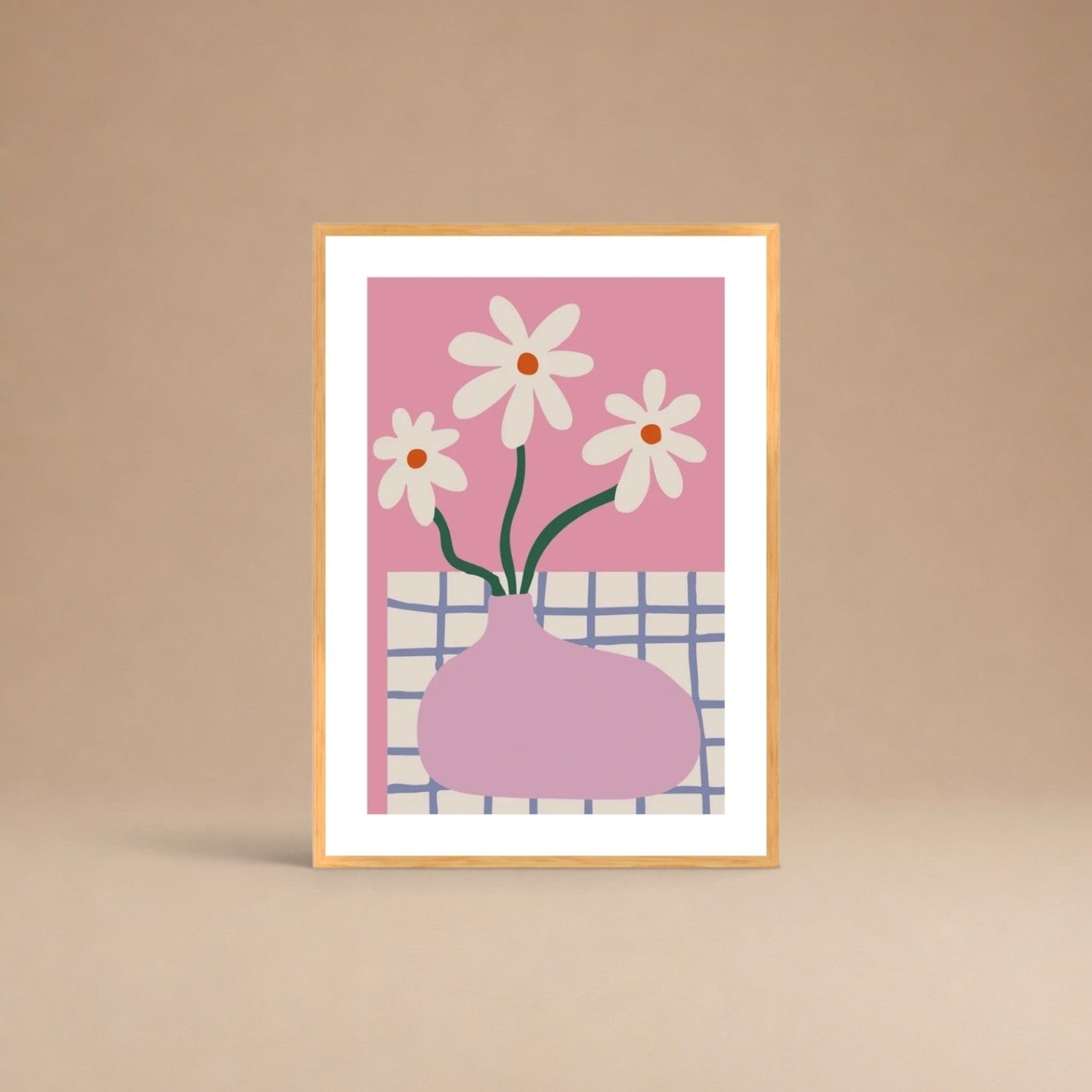 Cuadro Flores Retro