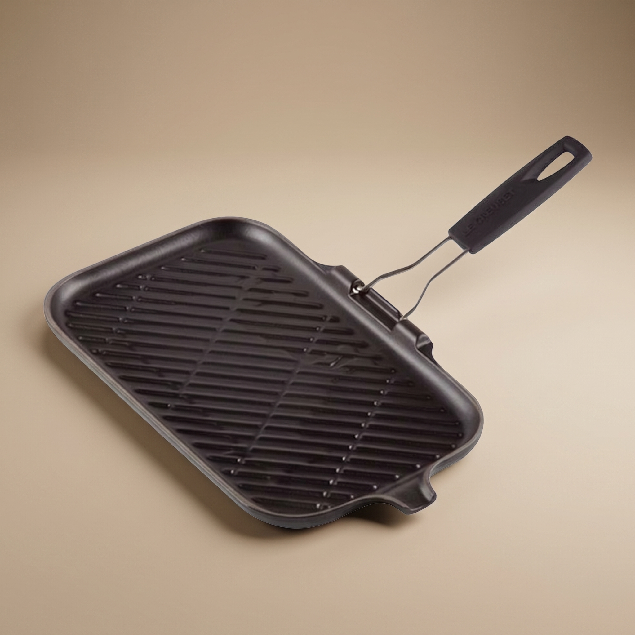 PARRILLA RECTANGULAR NEGRO MATE 36CM LE CREUSET
