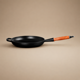 SARTÉN REDONDA CON MANGO DE MADERA NEGRO 28CM LE CREUSET