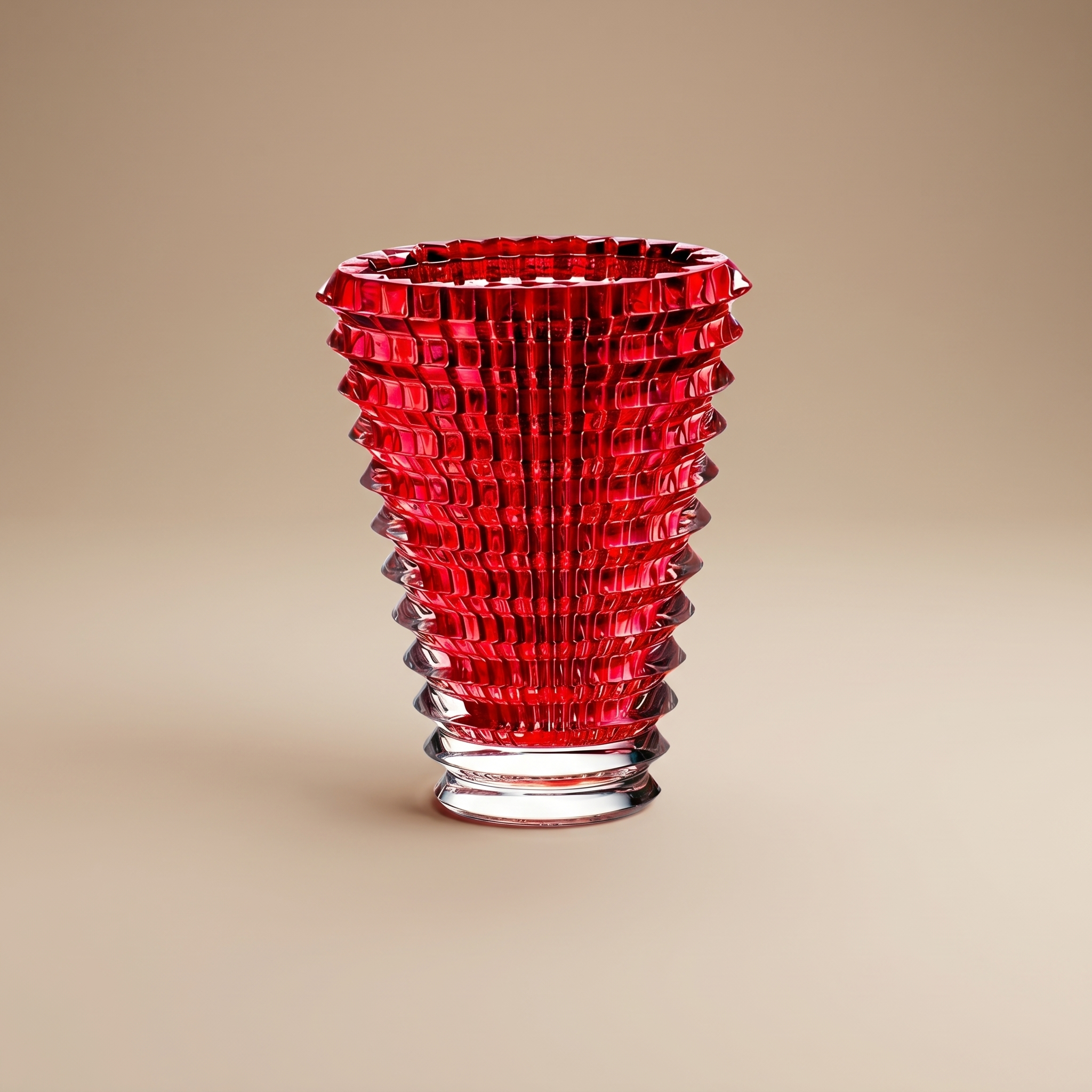 FLORERO OVAL SMALL EYE ROJO BACCARAT