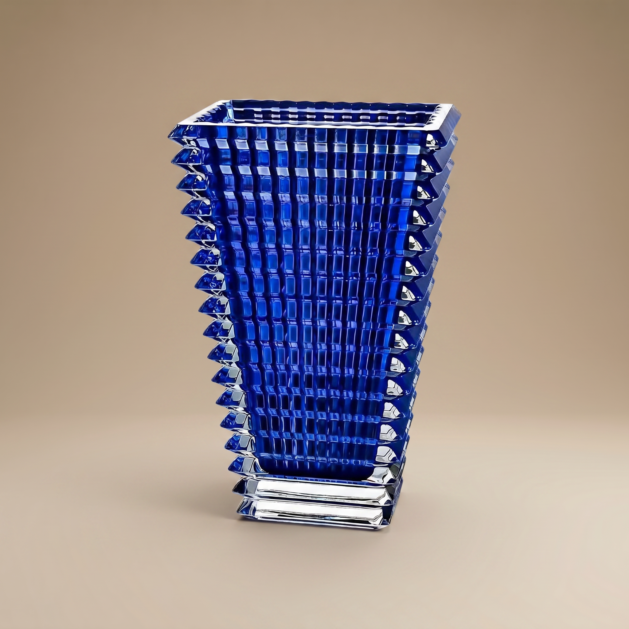 FLORERO RECTANGULAR LARGE EYE AZUL BACCARAT