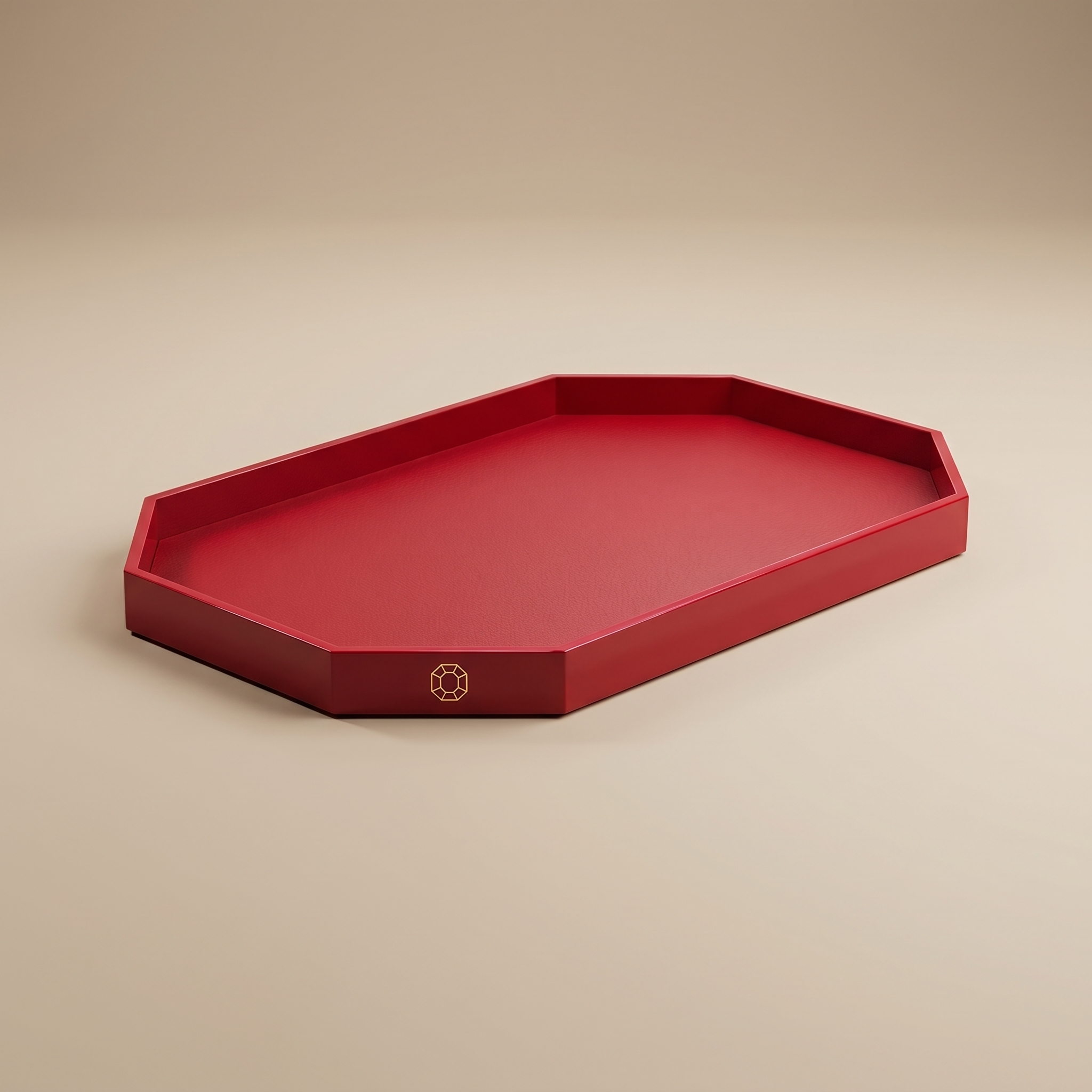 BANDEJA OCTOGONE MEDIUM ROJO BACCARAT