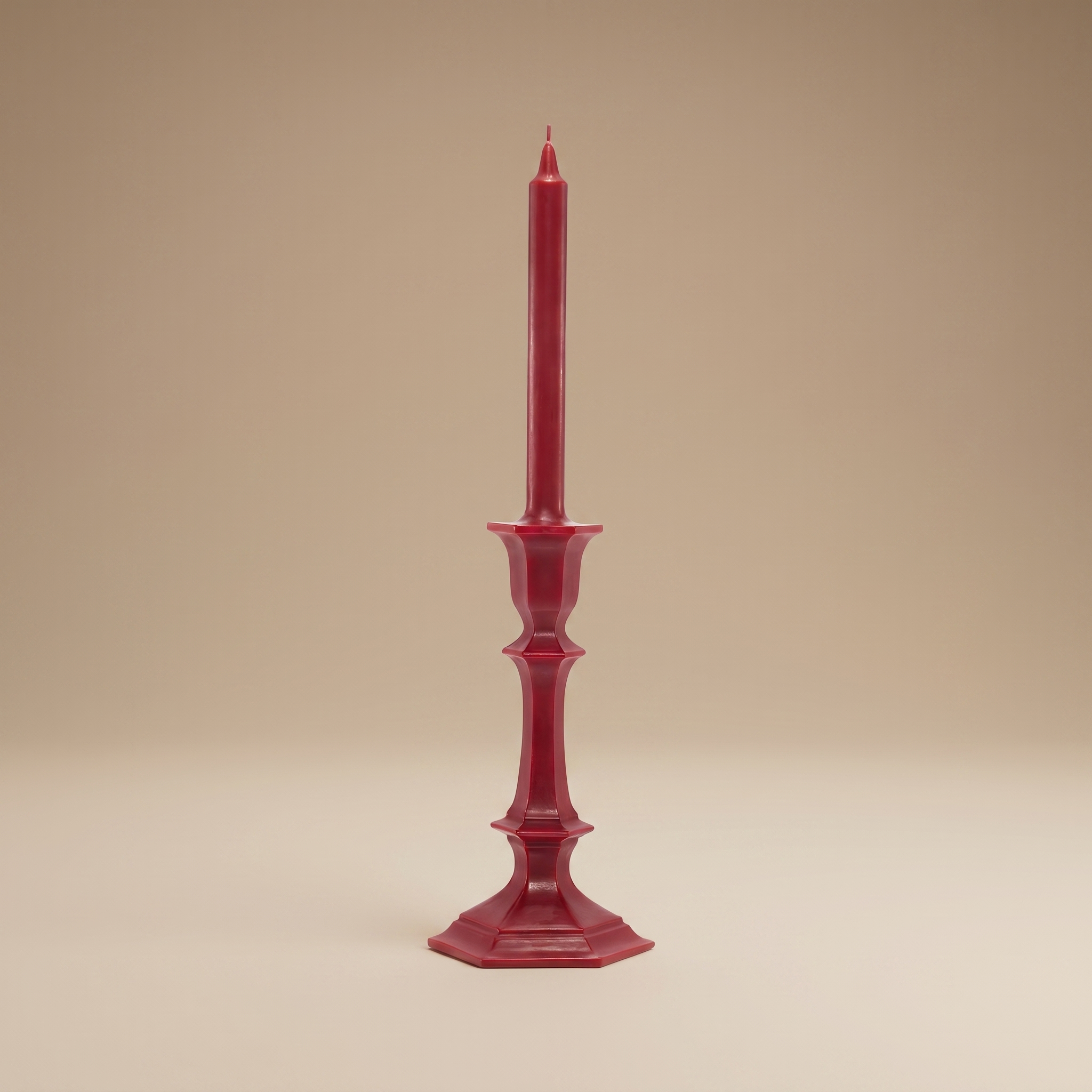 VELA CANDELABRO HARCOURT ROJO BACCARAT
