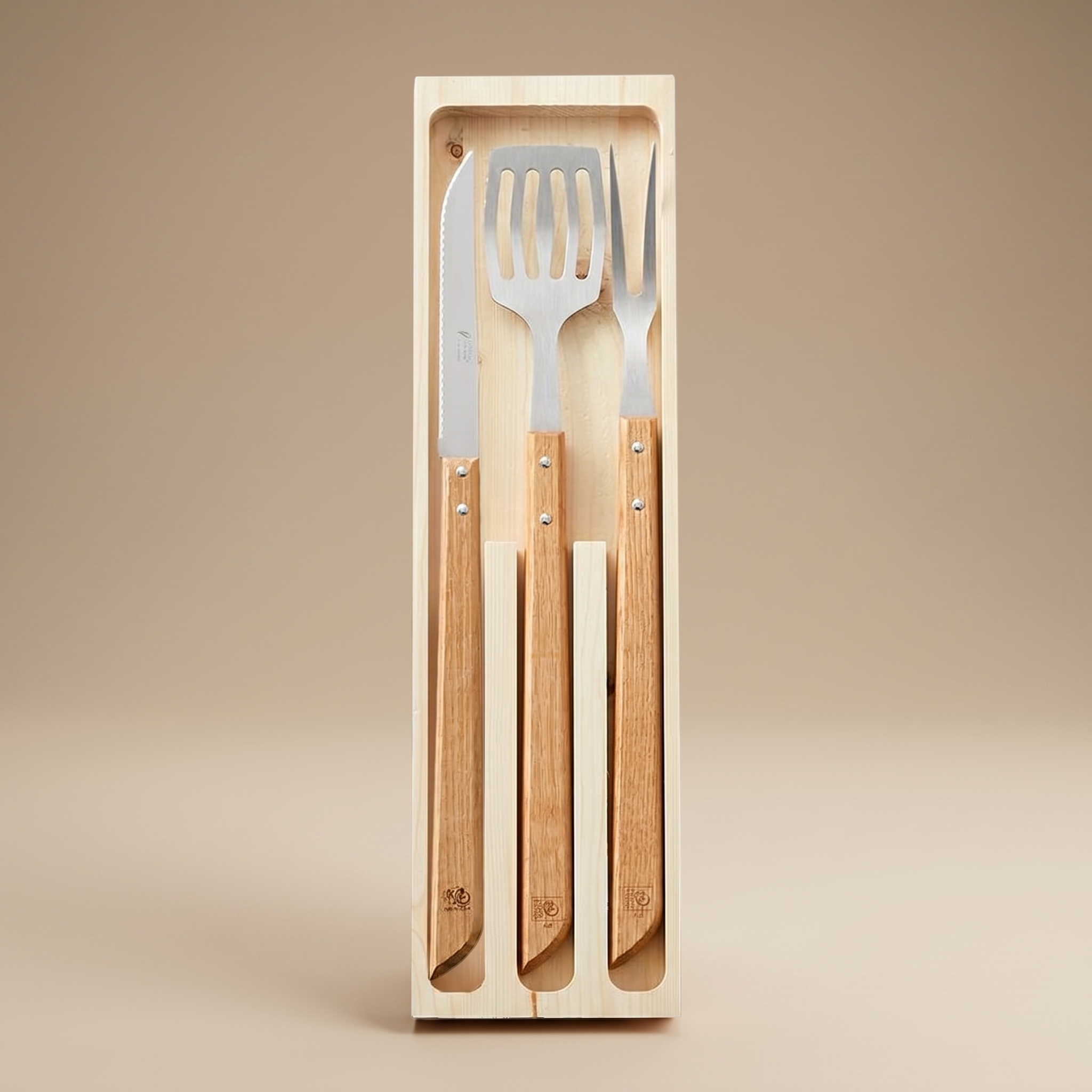UTENSILIOS PARA PARRILLA LAGUIOLE JEAN DUBOST (SET DE 3)