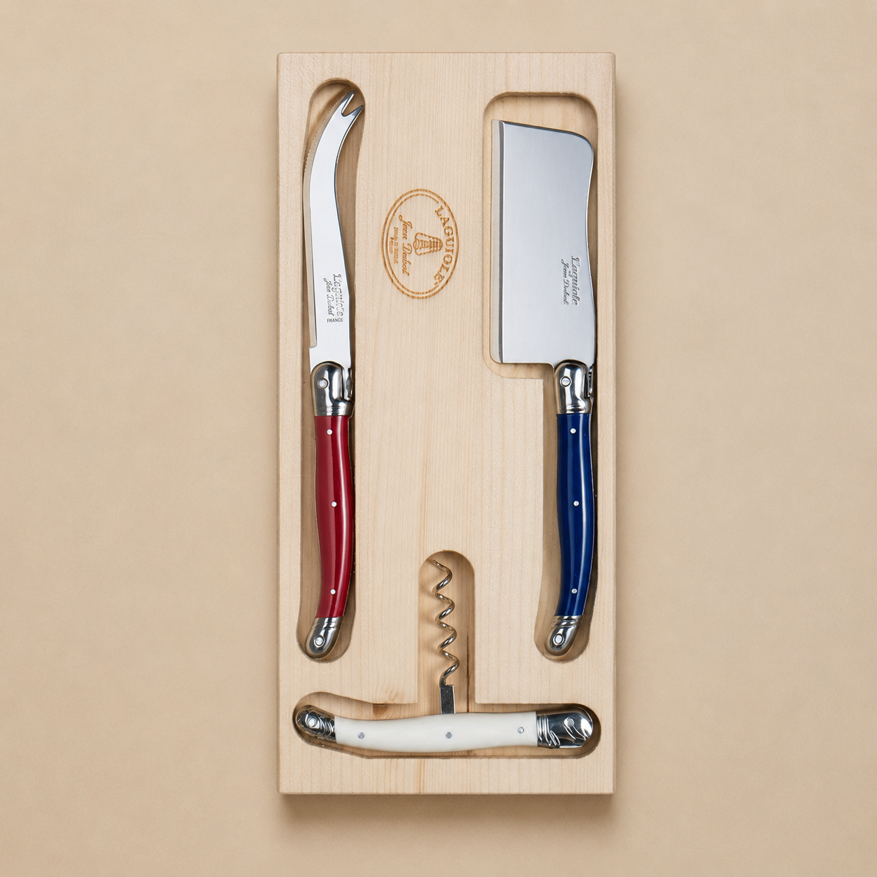 CUCHILLOS PARA QUESO LAGUIOLE JEAN DUBOST (SET DE 3)