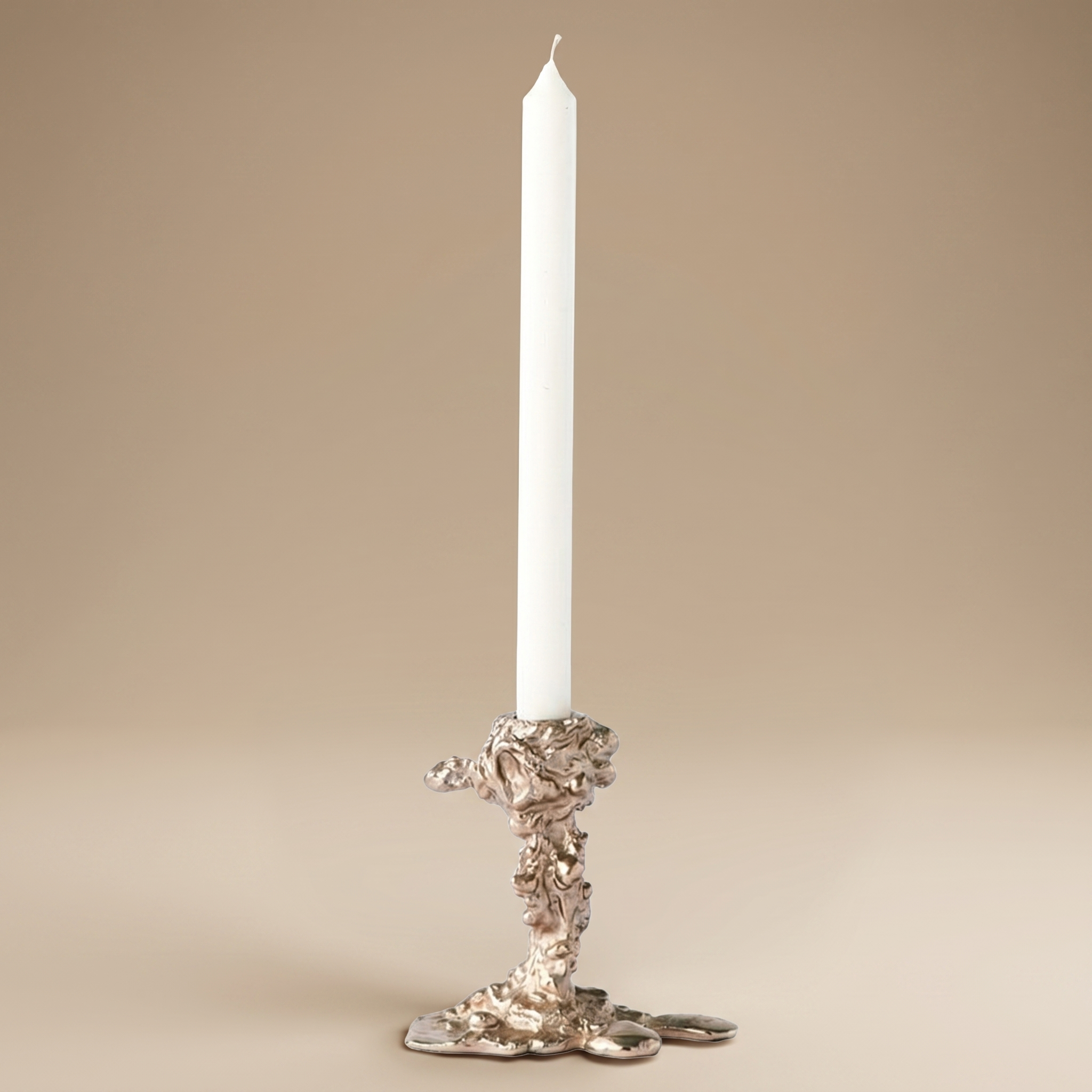 CANDELABRO DRIP PLATEADO PEQUEÑO POLSPOTTEN