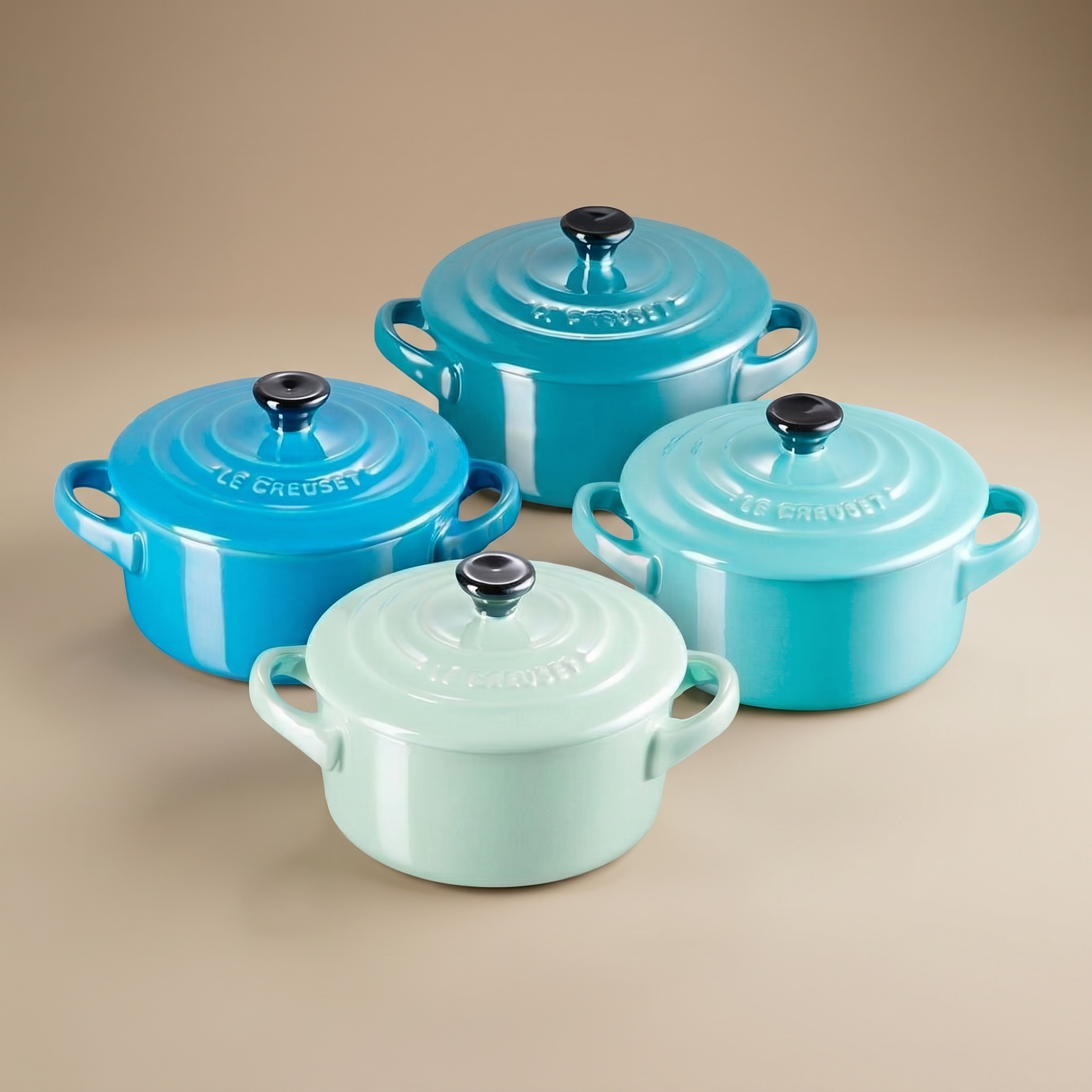 MINI COCOTTE MIX AZUL LE CREUSET (SET DE 4)
