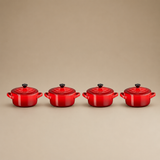 MINI COCOTTE MIX ROJO LE CREUSET (SET DE 4)