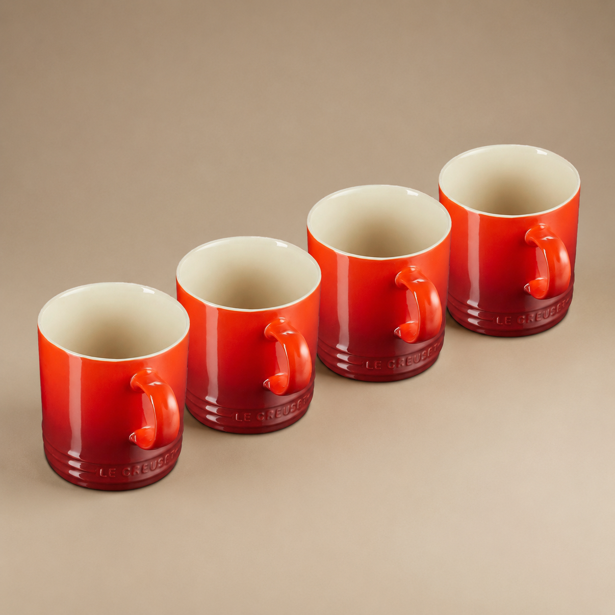 MUG ROJO LE CREUSET (SET DE 4)