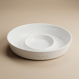 FUENTE OVALADA CHIP & DIP BLANCO LE CREUSET
