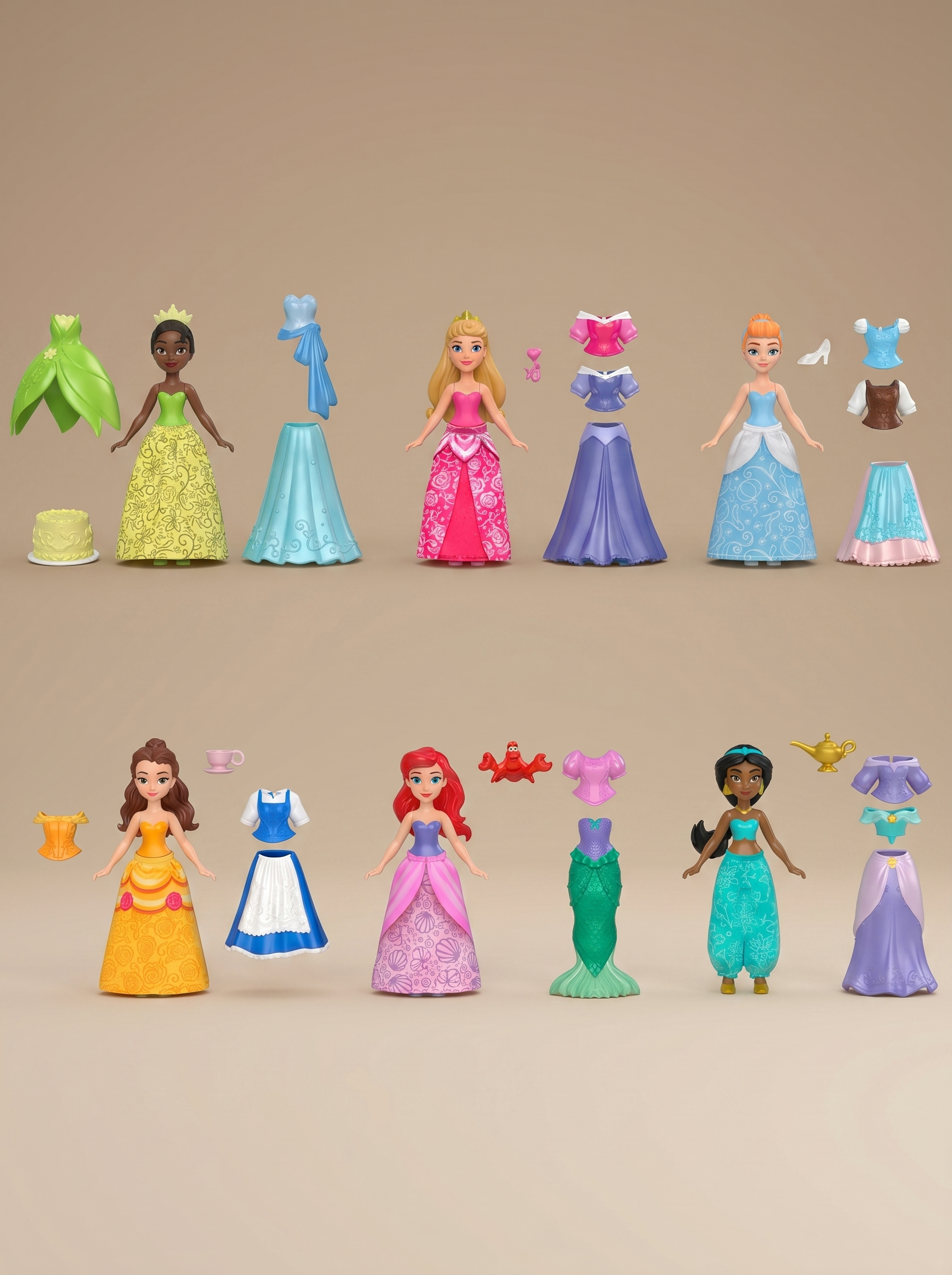 DISNEY PRINCESS FAIRY TALE DOLLS AND FASHION SET