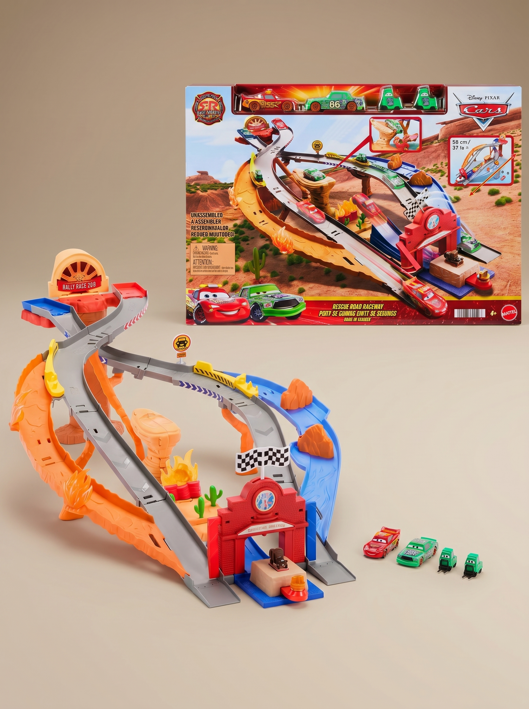 CARS RACE & RESCUE PLAYSET TOY VEHICLE SETS