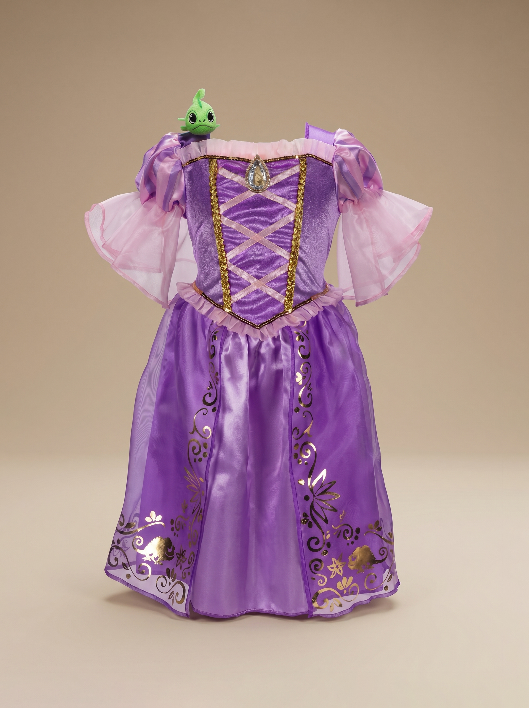 DISNEY PRINCESS RAPUNZEL MAJESTIC DRESS WITH SHOULDER BUDDY