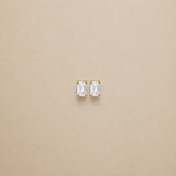 Aretes Solitario con Diamante Cuadrado