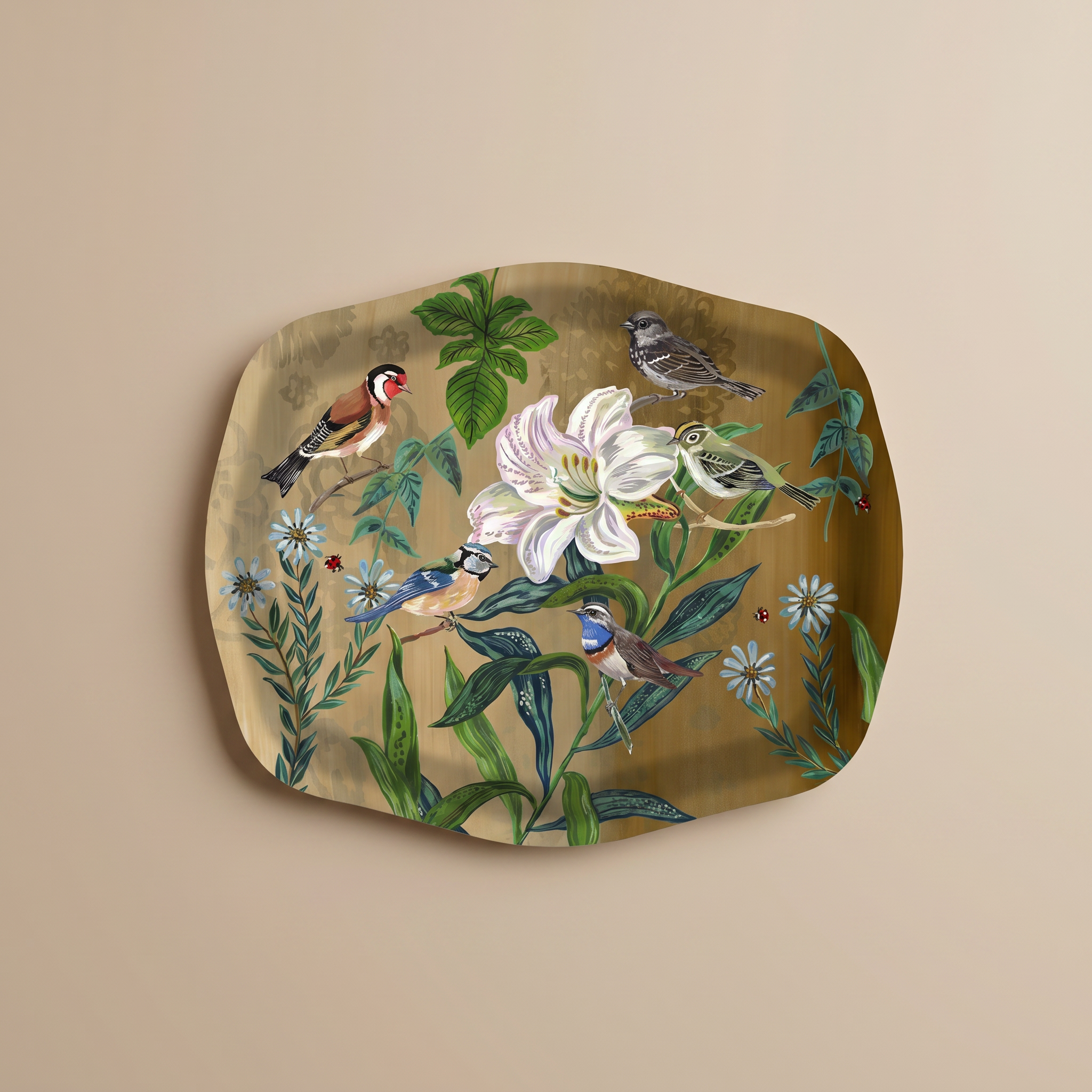AVENIDA HOME – BIRDS BROWN PARTY TRAY