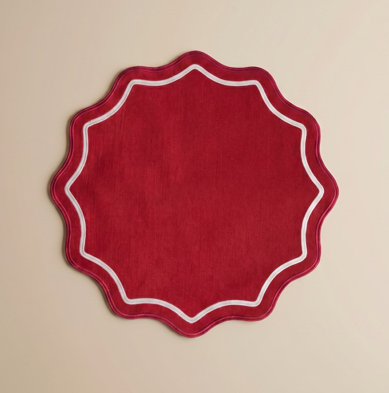 BITOSSI – SET 2 ROUND PLACEMAT – SCALLOP RED/BORDEAUX/PINK