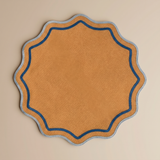 BITOSSI – SET 2 ROUND PLACEMAT – SCALLOP OCRA/LIGHT BLUE