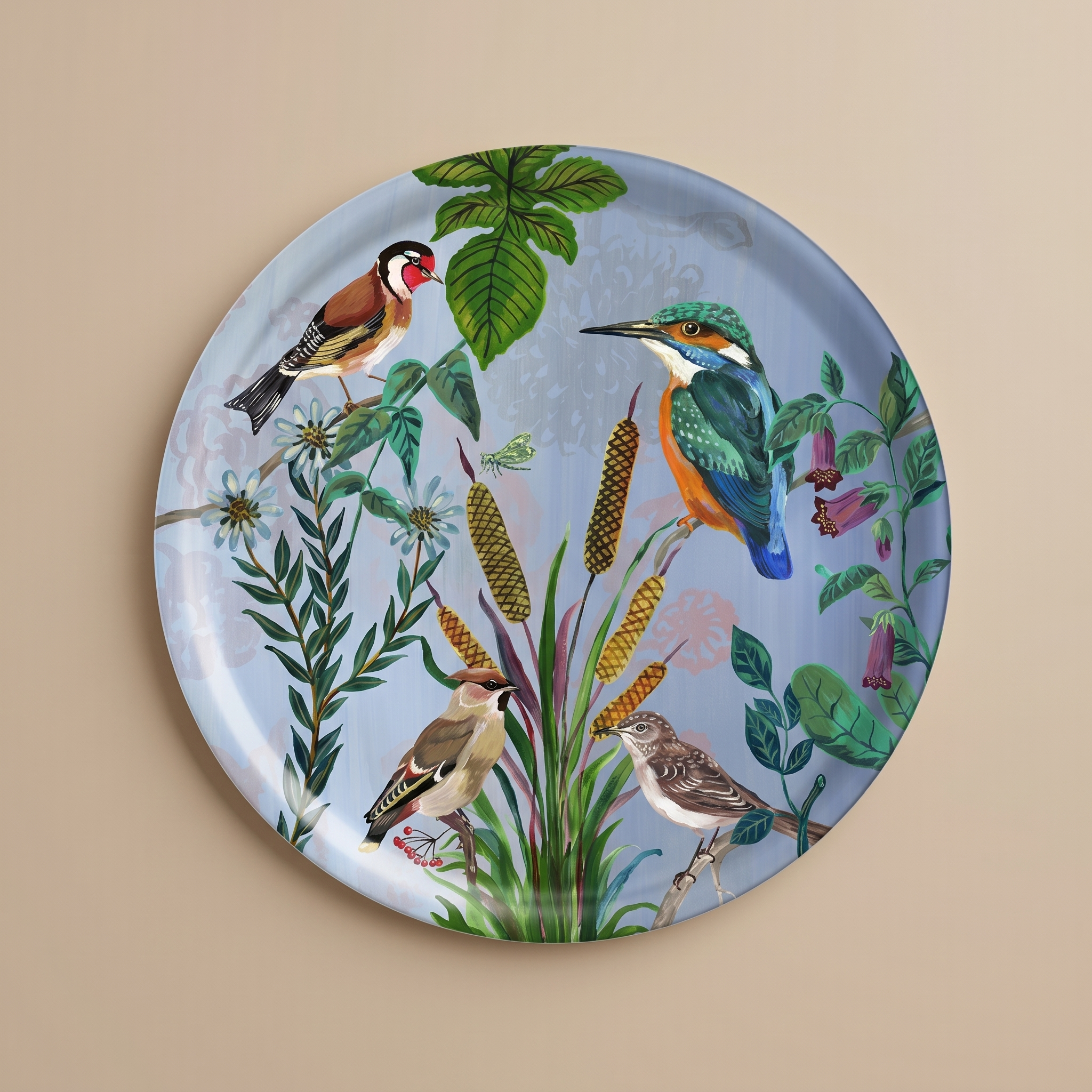 AVENIDA HOME – KINGFISHER – ROUND TRAY