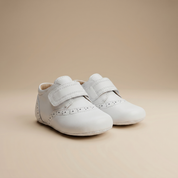 ZAPATO BEBOS SIN SUELA CON COSTURA BLANCO