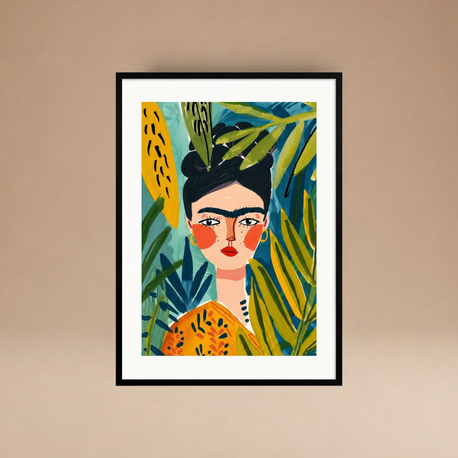 Cuadro Frida Kahlo Tropical