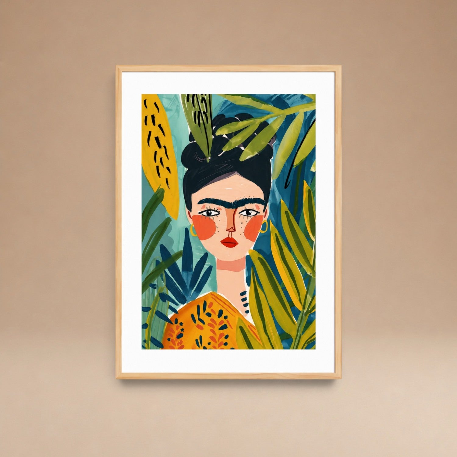 Cuadro Frida Kahlo Tropical