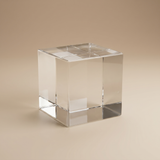 CRYSTAL GLASS CUBE L