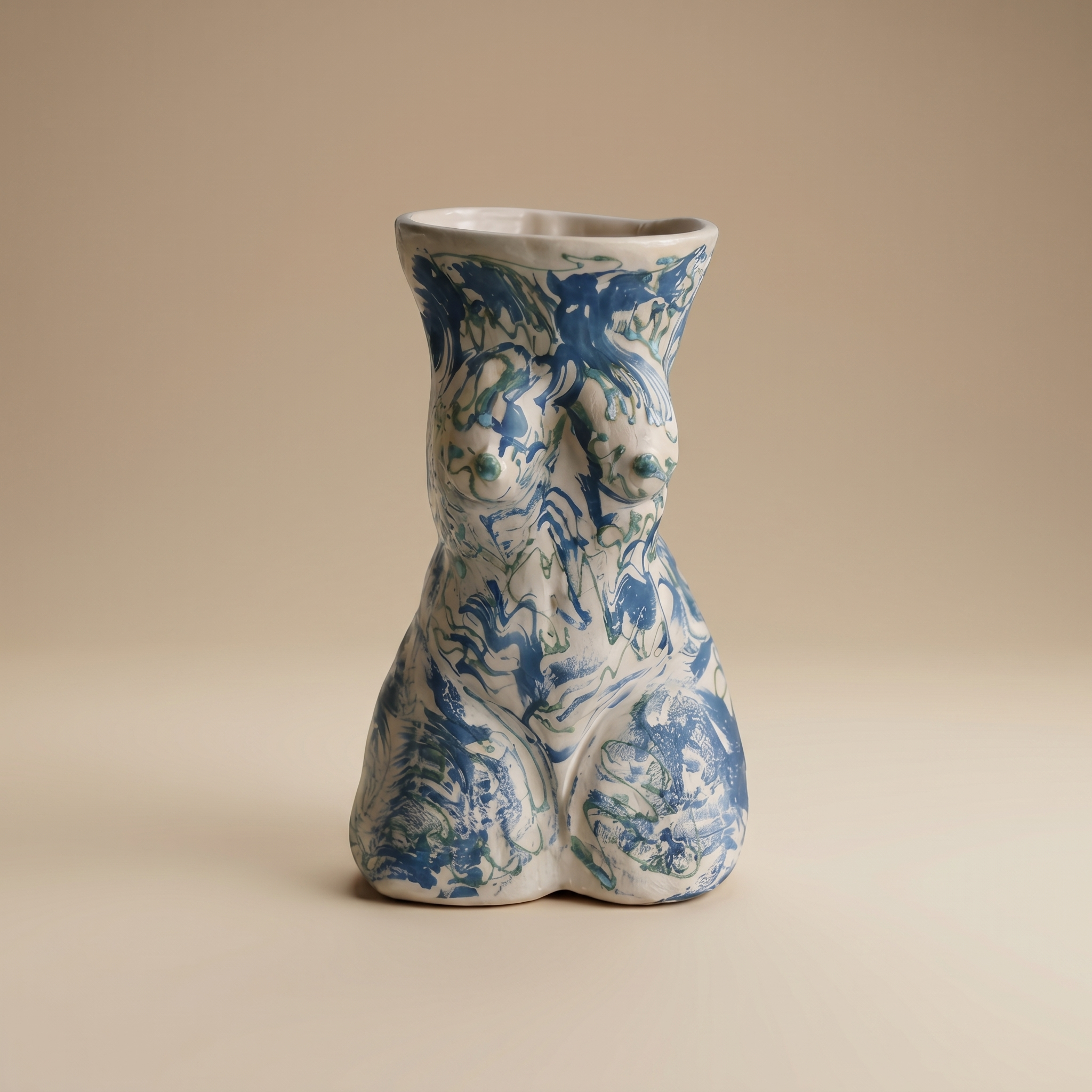 Rabiscada Blue Vase