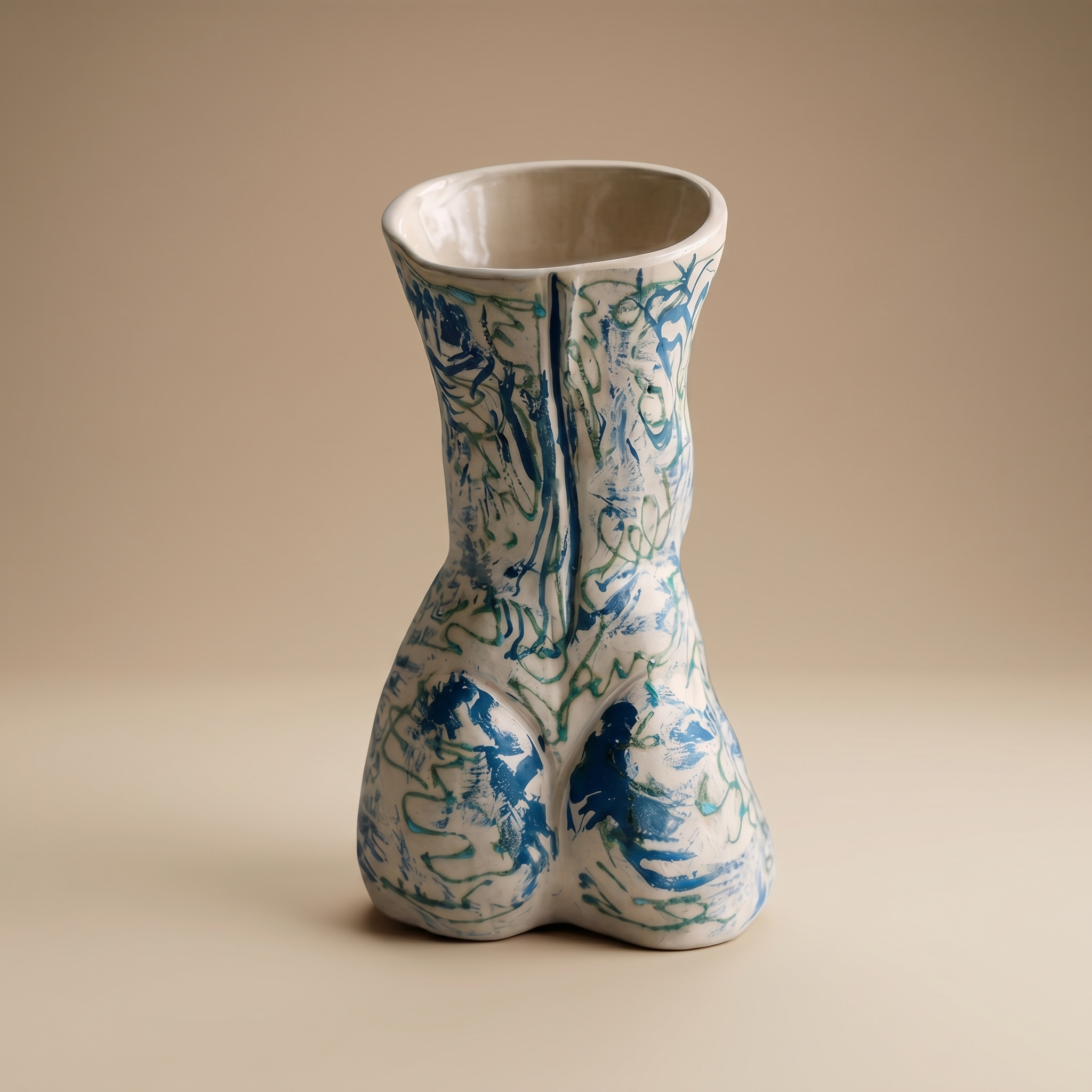 Rabiscada Blue Vase
