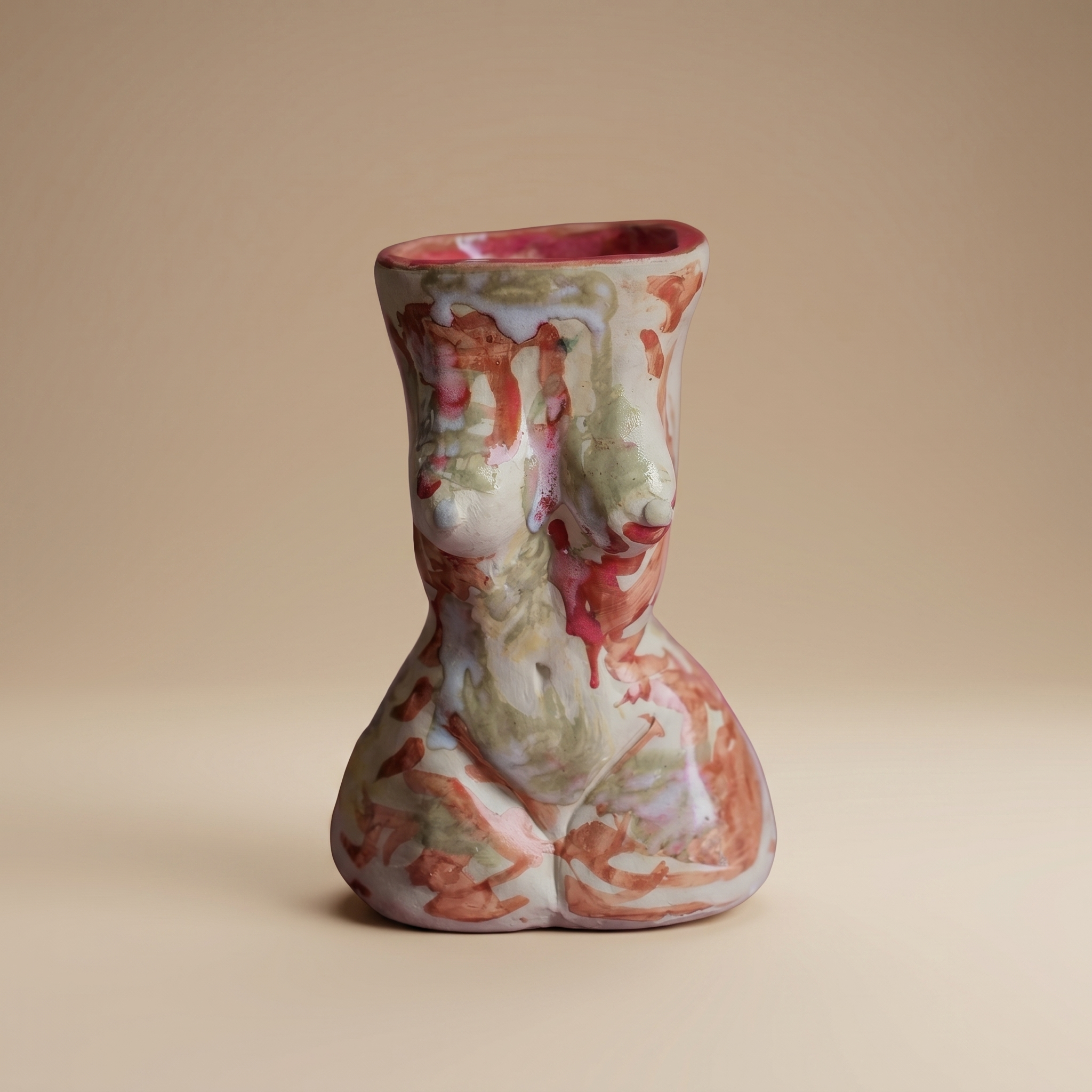 Dripping Pink Candleholder