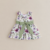 NIÑA VESTIDO LINO ESTAMPADO FLORES