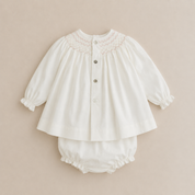 JESUSITO LUXURY SMOCK WHITE