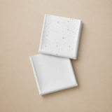 PACK DE 2 SÁBANAS BAJERAS CUNA - ESTRELLAS ROSA CON BEIGE & BLANCA