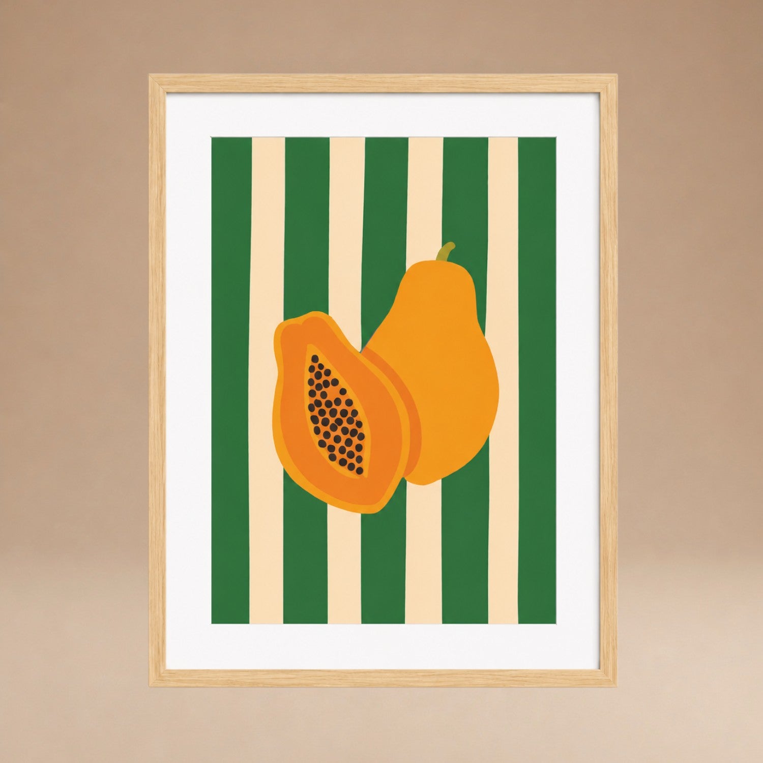 Cuadro Papaya Stripes