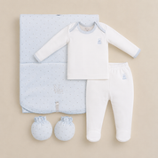 SET DE 4 PIEZAS CELESTE