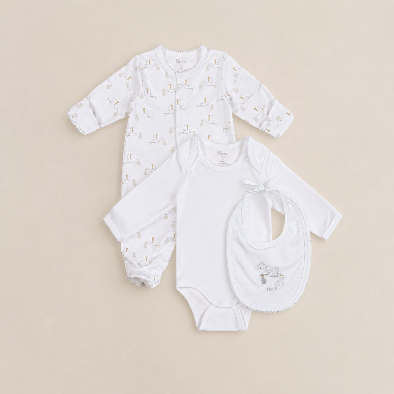 SET X3 ENTERIZO BODY BABERO CIGÜEÑA