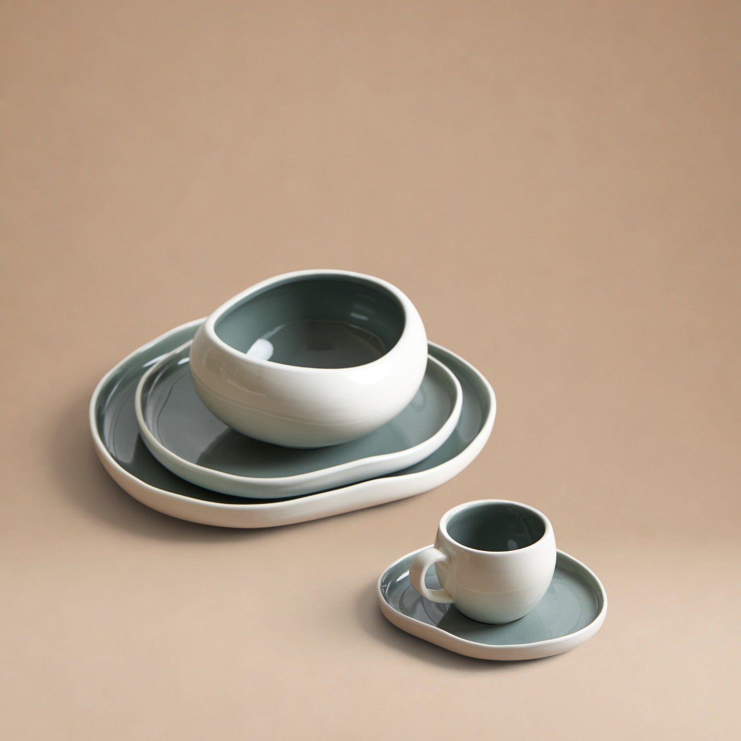 Set de 5 Piezas de Cerámica Turquesa