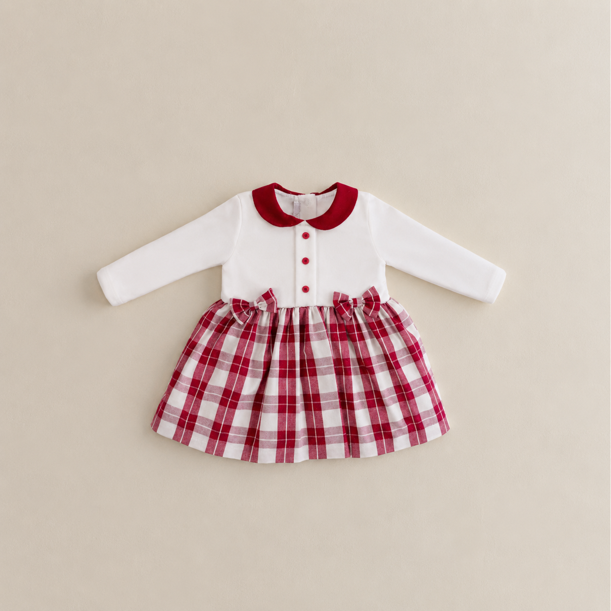 VESTIDO CUADROS (PECH PLUSH FALDA CUADROS)