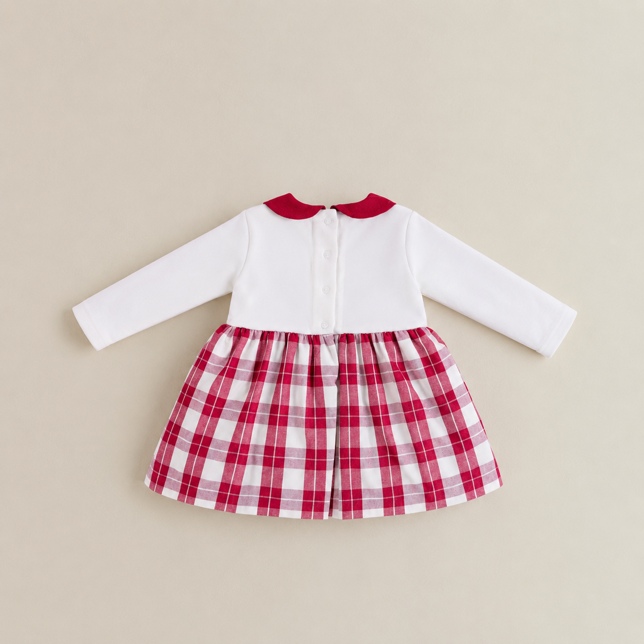 VESTIDO CUADROS (PECH PLUSH FALDA CUADROS)