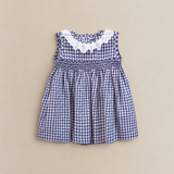 VESTIDO VICHI BORDADO PV26 (CUADROS BORDADO A MANO)